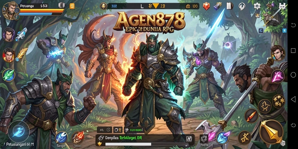 Tangkapan layar AGEN878 menunjukkan aksi pertarungan yang mendebarkan di lingkungan RPG.