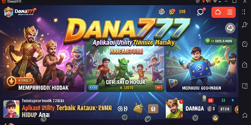 Tampilan antarmuka DANA777 yang sederhana dan intuitif.