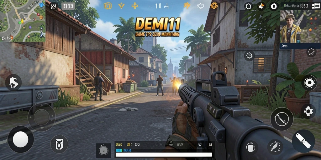Tampilan aksi intens dalam game TPS DEMI11.