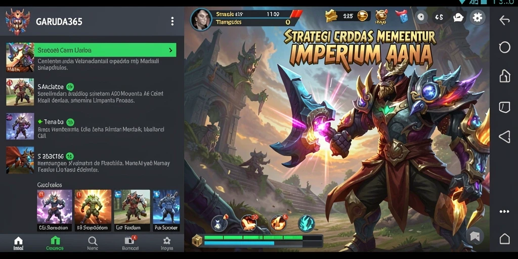 Tampilan gameplay GARUDA365 yang menonjolkan strategi cerdas di battlefield.