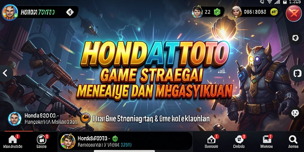 Tangkapan layar gameplay HONDATOTO yang menampilkan aksi strategi yang intens.