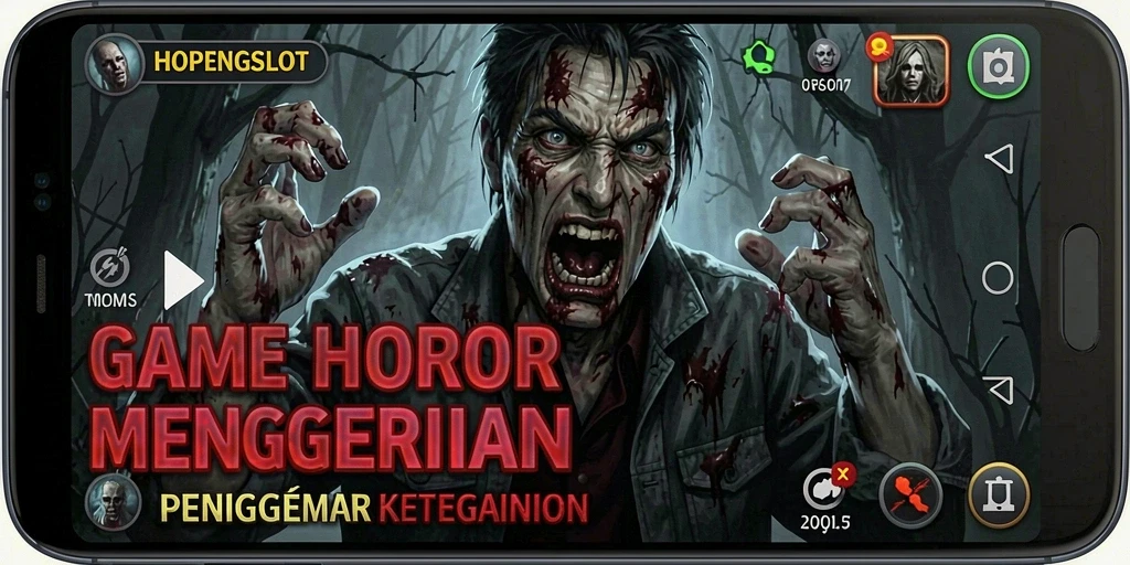 Screenshot menampilkan gameplay HOPENGSLOT yang horor dan mencekam.