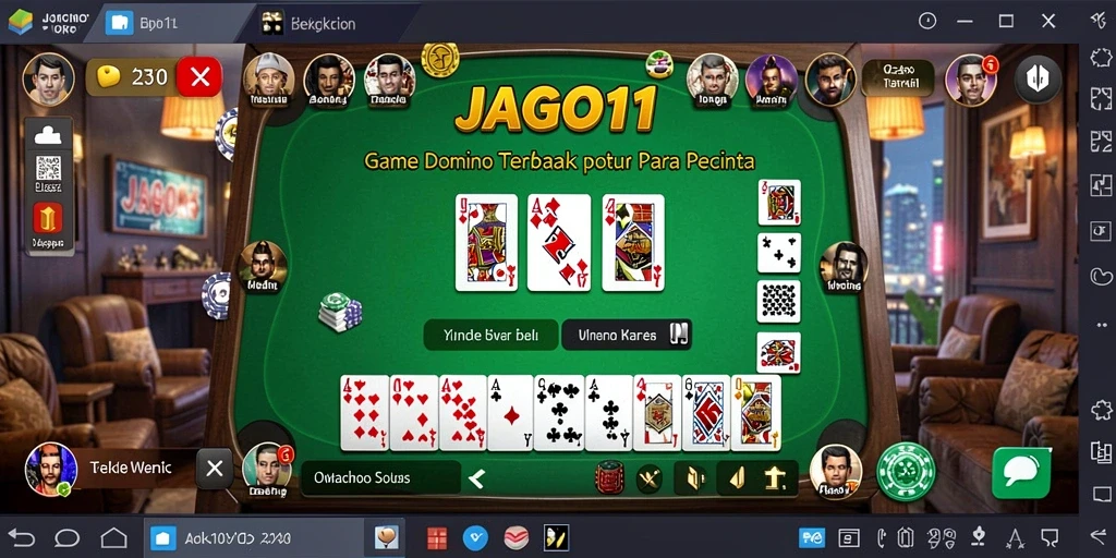 Tampilan gameplay seru dan menegangkan dari JAGO11 saat bermain Domino.