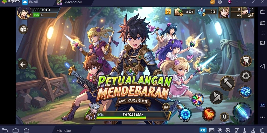 Gameplay SESETOTO yang penuh aksi dengan karakter Anime menarik.