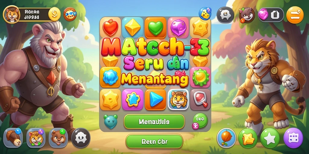 Tampilan gameplay TIGERJP88 dengan objek mencocokkan yang menarik.