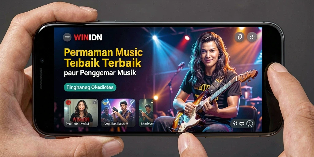 Screenshot gameplay WINIDN menampilkan tantangan musik yang seru.