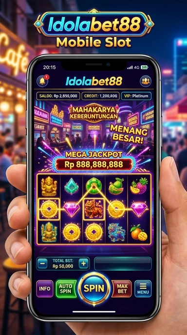 Tampilan aplikasi idolabet88 di perangkat Android.